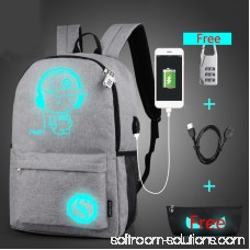 ENJOY Non-USB Charge Cool Boys School Backpack Luminous School Bag Music Boy Backpacks Black
